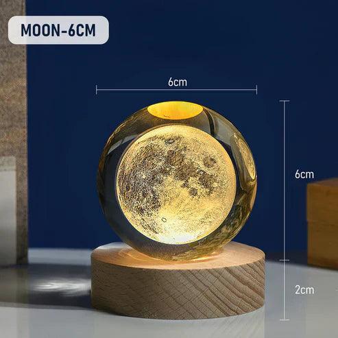 3D Crystal Ball Nightlight Decolamp Solar System Model Decor Science Astronomy Celestial Sphere Cool Desk Present Space Gifts Decor - Kalesh Monk
