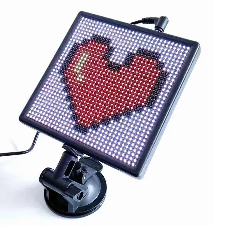 Smart Screen Display Frame, Car Rear Window LED Screen Light, Pattern Animation Scrolling Programmable LED Light , LED Screen, Portable Car Dashboard Screen , App control led Display Screen - Kalesh Monk