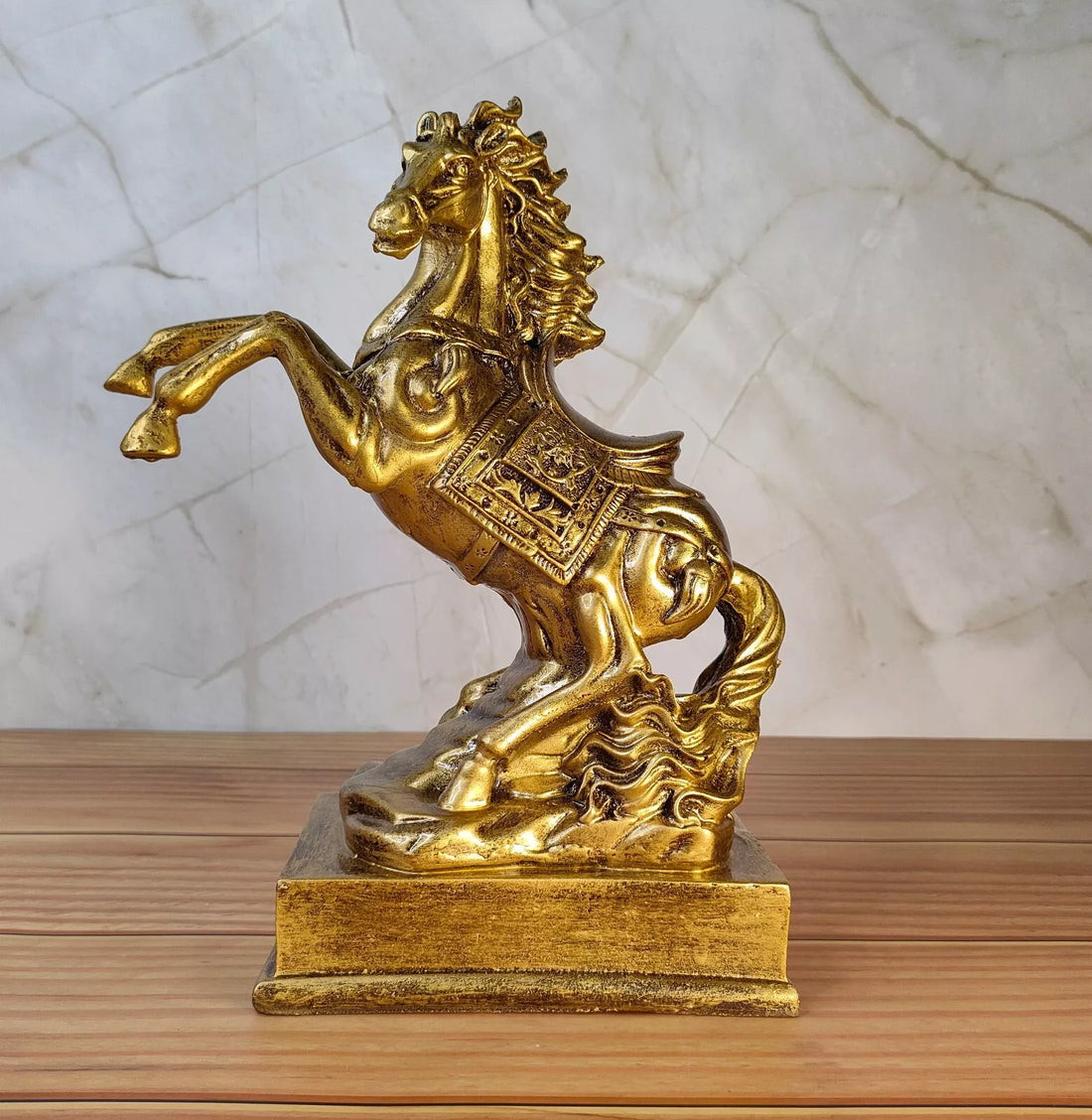 Handcraft Horse Statue for Home Decoration, Feng Shui Horse for Gift Showpiece - Kalesh Monk