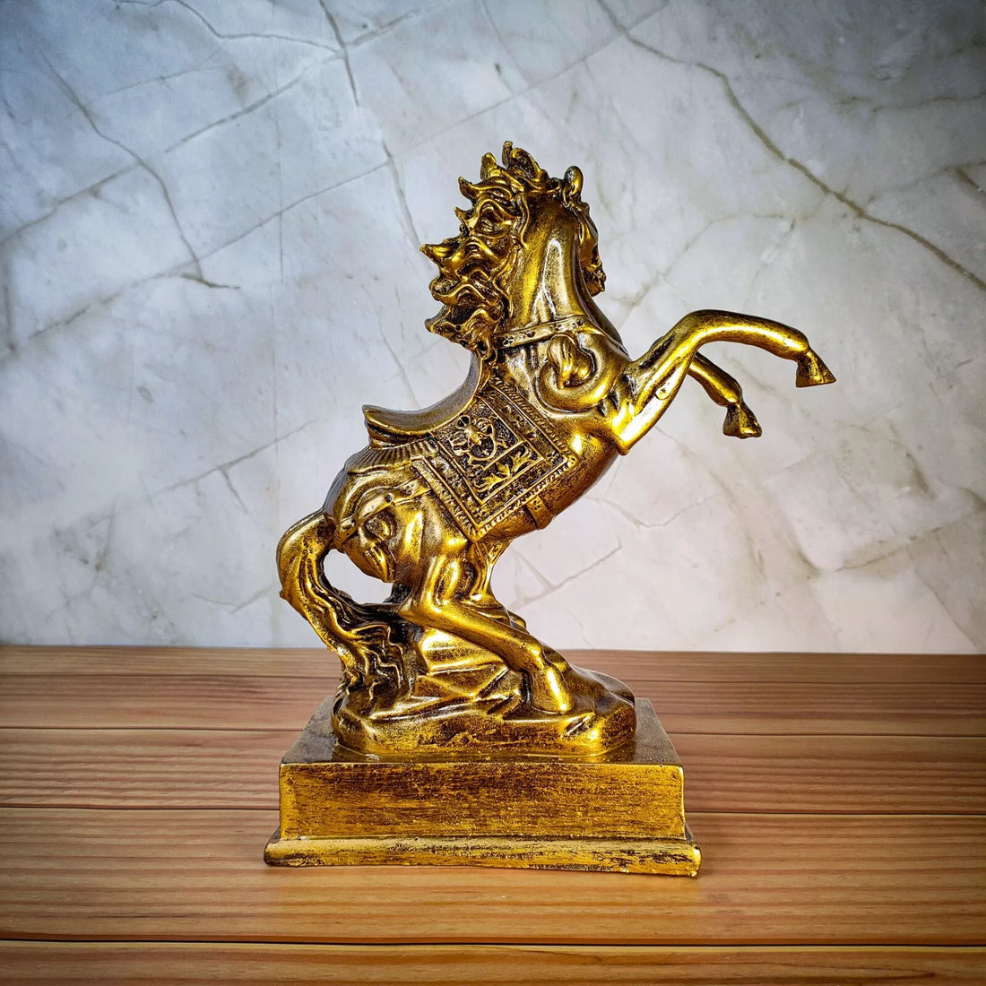 Handcraft Horse Statue for Home Decoration, Feng Shui Horse for Gift Showpiece - Kalesh Monk