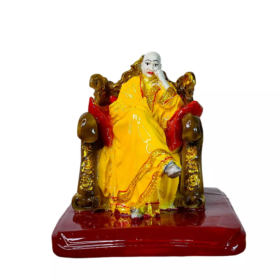 Guruji Swaroop Murti Resin Handmade sculpture Idol ( Yellow ) - Kalesh Monk