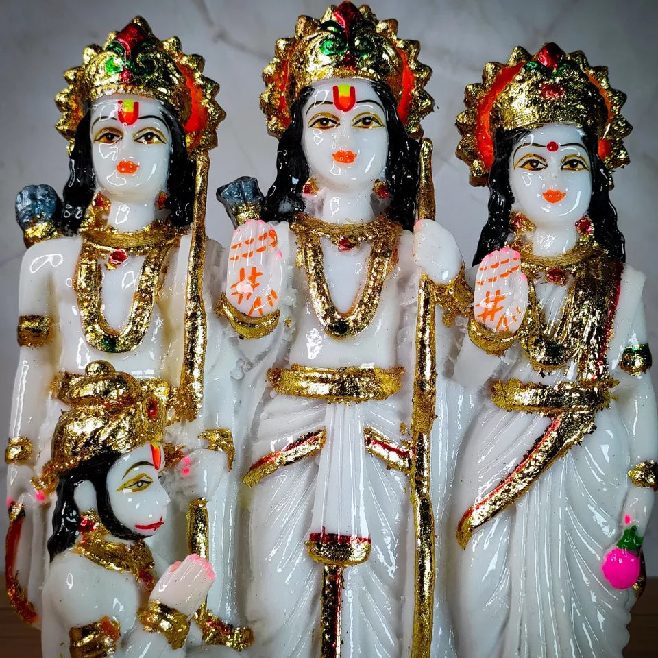 Marble Polish Ram Darbar Statue Sculpture Handicraft - Kalesh Monk