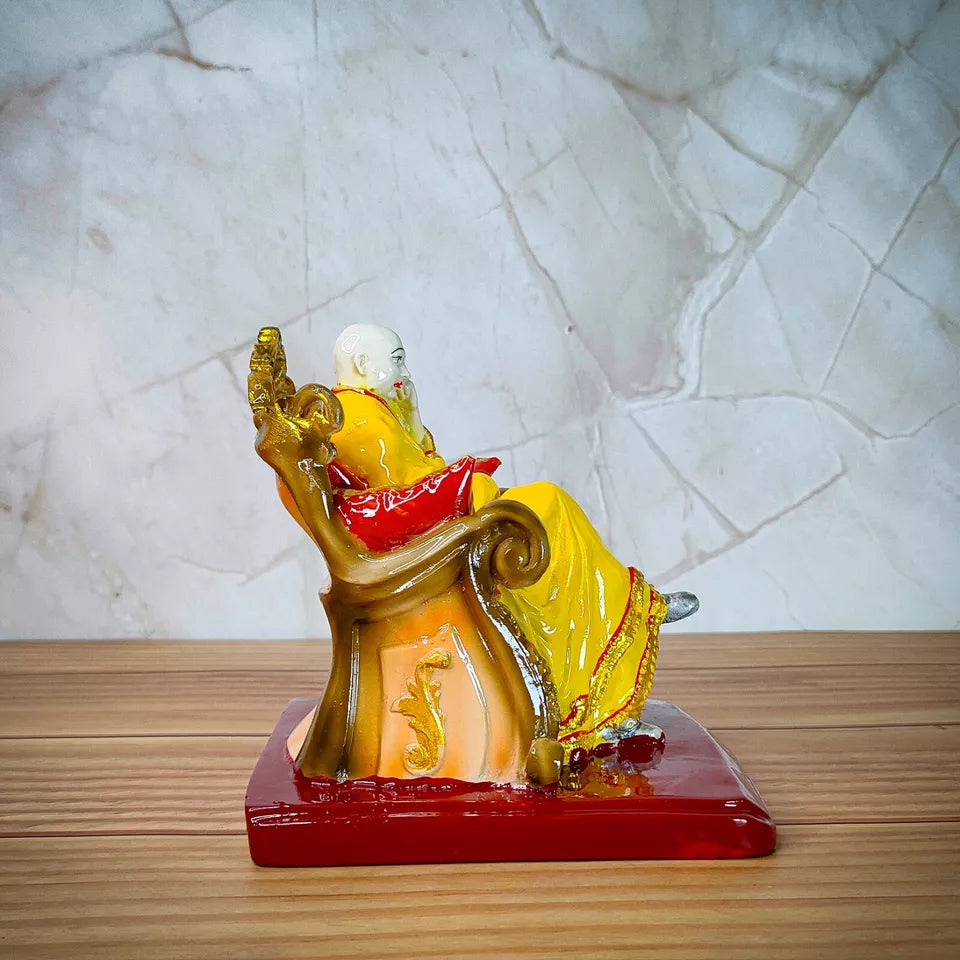Guruji Swaroop Murti Resin Handmade sculpture Idol ( Yellow ) - Kalesh Monk
