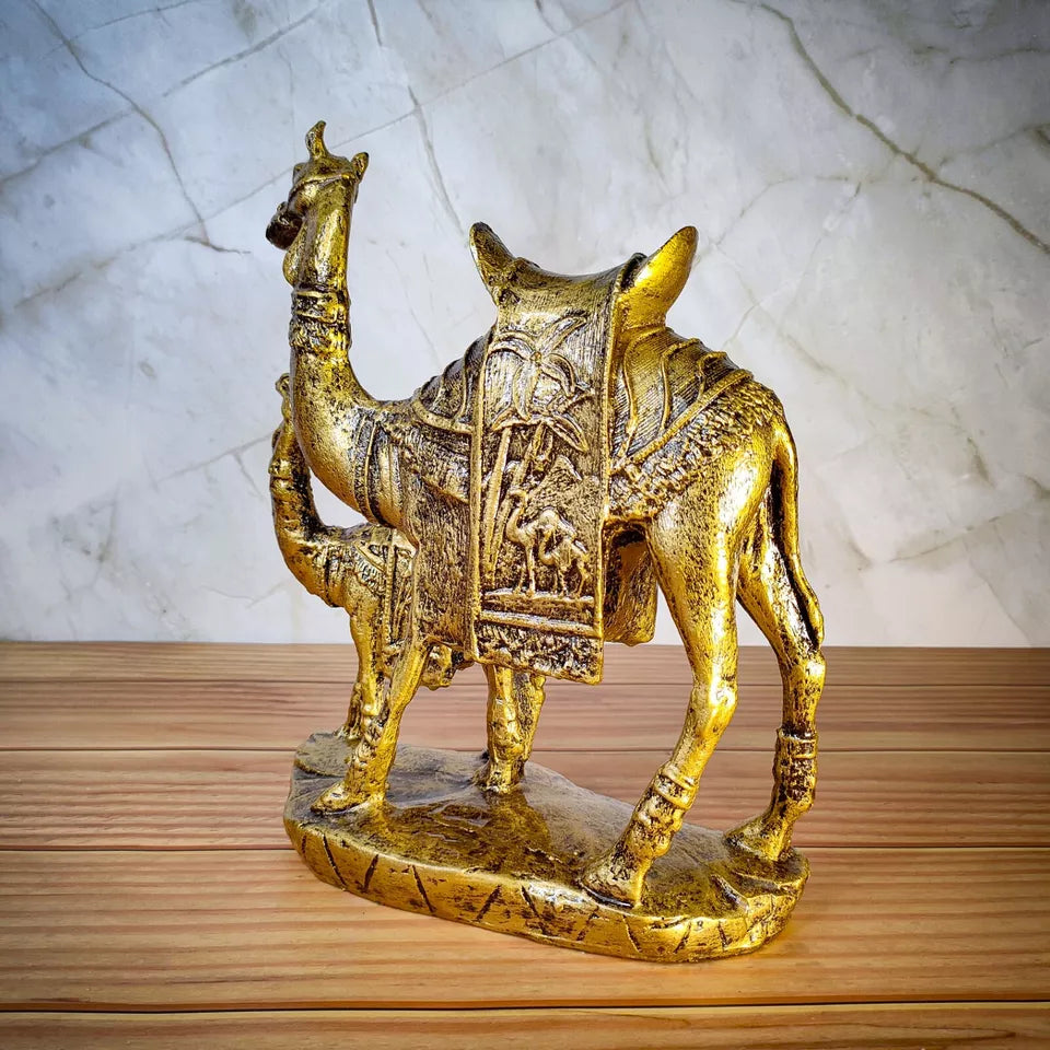 Indian Handcraft Camel Statue for Home Decor Showpiece - Kalesh Monk