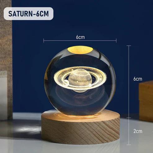 3D Crystal Ball Nightlight Decolamp Solar System Model Decor Science Astronomy Celestial Sphere Cool Desk Present Space Gifts Decor - Kalesh Monk