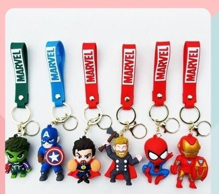 Avengers 6 Design Set 3D Keychain (12 Pieces in Packet)