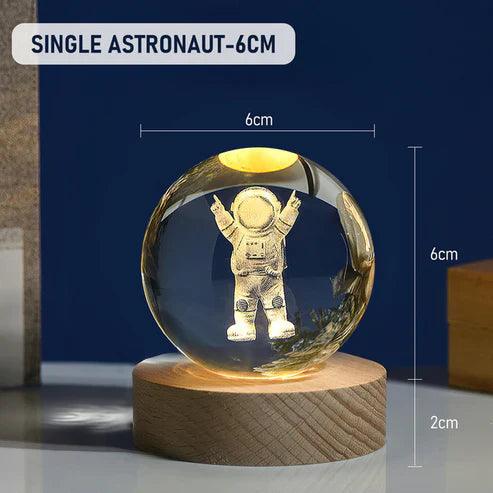 3D Crystal Ball Nightlight Decolamp Solar System Model Decor Science Astronomy Celestial Sphere Cool Desk Present Space Gifts Decor - Kalesh Monk