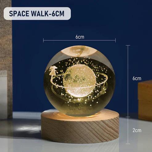 3D Crystal Ball Nightlight Decolamp Solar System Model Decor Science Astronomy Celestial Sphere Cool Desk Present Space Gifts Decor - Kalesh Monk