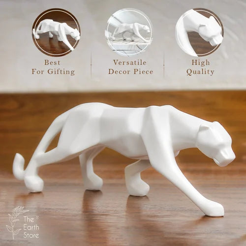 Decorative Black Jaguar Panther Statue Showpiece Leopard Resin Animal Sculpture Decorative Showpiece - Kalesh Monk